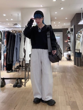 「アイテム（ヘアゴム）」を使った、あゆねさん（レディース・164cm）の秋コーディネート