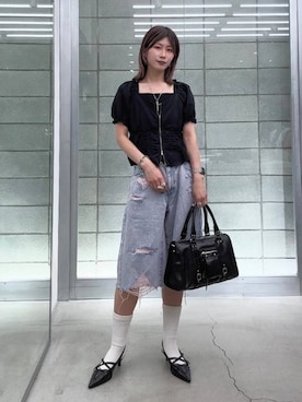「eL（エル）のアイテム」を使った、あゆねさん（レディース・164cm）の夏コーディネート