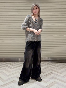 「JEANASIS（ジーナシス）のアイテム（スウェットパンツ）」を使った、あゆねさん（レディース・164cm）の冬コーディネート
