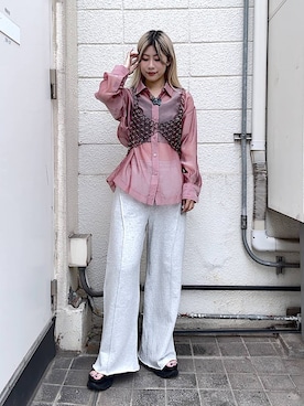 「JEANASIS（ジーナシス）のアイテム（その他トップス）」を使った、あゆねさん（レディース・164cm）の夏コーディネート