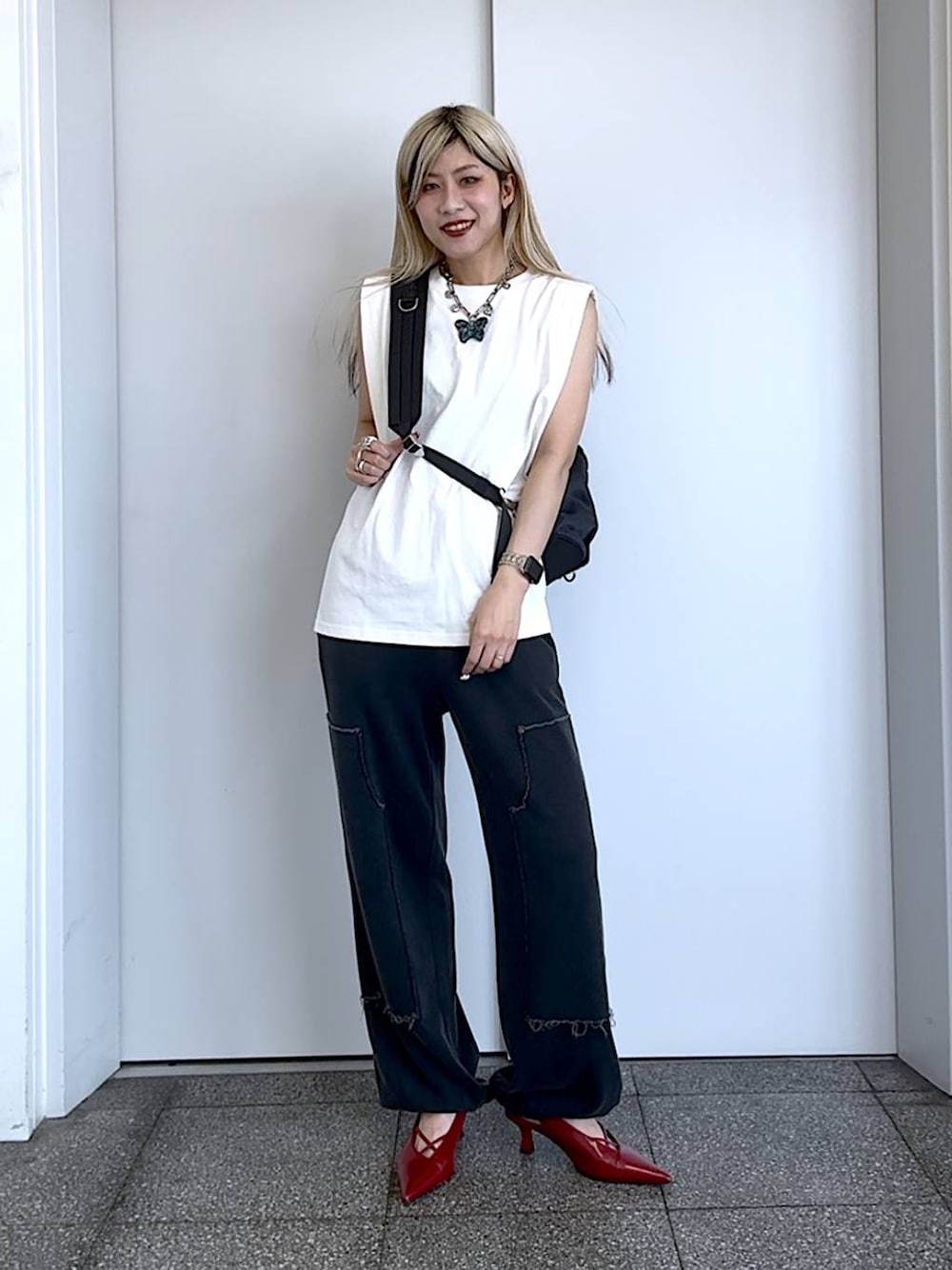 ショルダーパットドレス　デニム 美品】FORME ショルダーパットドレス 25SS デニム サイズ1 東原