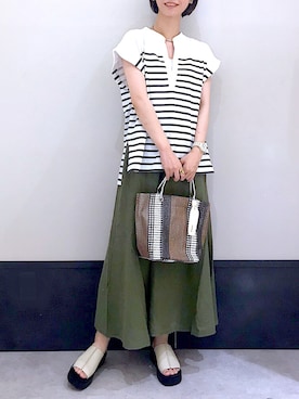 「レプシィム(LEPSIM)」｜「アイテム（トートバッグ）」を使った、ミヨちゃんさん（レディース・165cm）の夏コーディネート