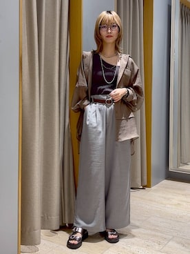「アイテム（その他トップス）」を使った、ミヨちゃんさん（レディース・166cm）の夏コーディネート