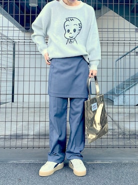 「レプシィム(LEPSIM)」｜「アイテム（トートバッグ）」を使った、ミヨちゃんさん（レディース・165cm）の秋コーディネート