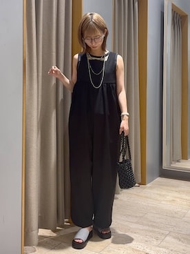 「アイテム（つなぎ/オールインワン）」を使った、ミヨちゃんさん（レディース・166cm）の夏コーディネート