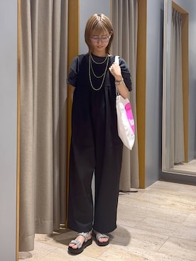 「アイテム（つなぎ/オールインワン）」を使った、ミヨちゃんさん（レディース・166cm）の夏コーディネート