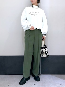 「LEPSIM」｜「アイテム（その他）」を使った、ミヨちゃんさん（レディース・165cm）の秋コーディネート