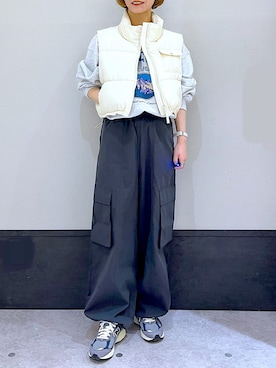 「レプシィム(LEPSIM)」｜「アイテム（カーゴパンツ）」を使った、ミヨちゃんさん（レディース・165cm）の冬コーディネート