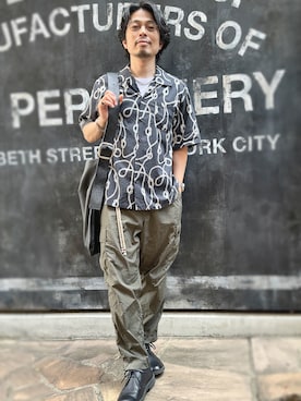 「アイテム（その他シューズ）」を使った、別宮聖一 ( ベックセイイチ )さん（メンズ・169cm）の秋コーディネート