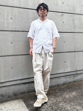 「HERMES（エルメス）のアイテム（アクセサリー）」を使った、別宮聖一 ( ベックセイイチ )さん（メンズ・169cm）の夏コーディネート