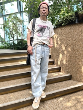 「アイテム（バングル/リストバンド）」を使った、別宮聖一 ( ベックセイイチ )さん（メンズ・169cm）の秋コーディネート