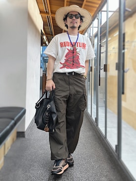 「Reebok(リーボック)のアイテム」を使った、別宮聖一 ( ベックセイイチ )さん(メンズ・169cm)の夏コーディネート