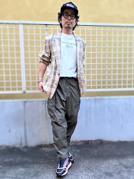 「VINTAGE（ヴィンテージ）のアイテム（ネックレス）」を使った、別宮聖一 ( ベックセイイチ )さん（メンズ・169cm）の秋コーディネート