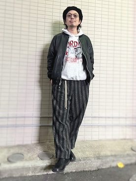 「アイテム（その他シューズ）」を使った、別宮聖一 ( ベックセイイチ )さん（メンズ・169cm）の冬コーディネート