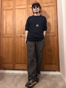 「Reebok（リーボック）のアイテム」を使った、別宮聖一 ( ベックセイイチ )さん（メンズ・169cm）の秋コーディネート