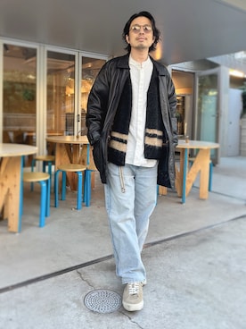 「メンズファッション」｜別宮聖一 ( ベックセイイチ )さん（メンズ・169cm）の冬コーディネート