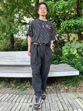 「アイテム（バングル/リストバンド）」を使った、別宮聖一 ( ベックセイイチ )さん（メンズ・169cm）の秋コーディネート