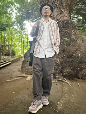 「アイテム（ハンチング/ベレー帽）」を使った、別宮聖一 ( ベックセイイチ )さん（メンズ・169cm）の秋コーディネート