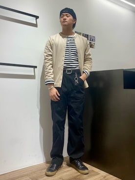 「アイテム（キーホルダー）」を使った、agnès b.さん（メンズ・176cm）の秋コーディネート