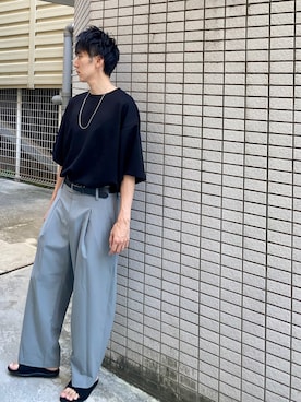 「MONKEY TIME（モンキータイム）のアイテム（アクセサリー）」を使った、YASUHIROさん（メンズ・175cm）の夏コーディネート