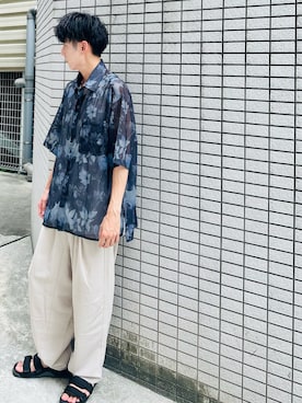「シアーシャツ」｜YASUHIROさん（メンズ・175cm・30代）の夏コーディネート