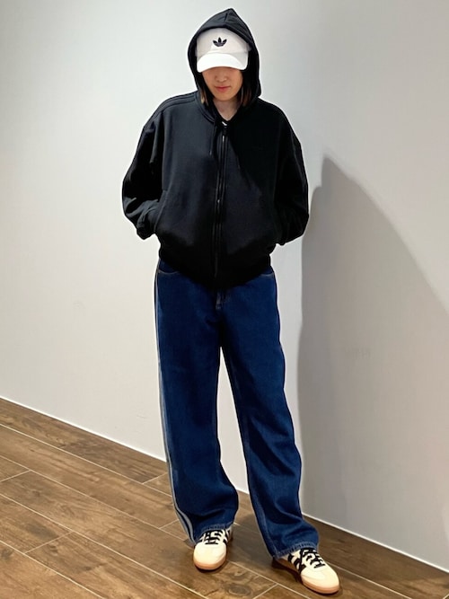 adidas（アディダス） パーカー オーバーサイズ ジップパーカー