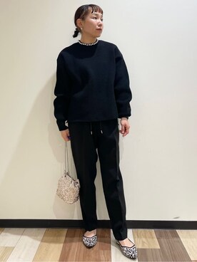 「アイテム（ショルダーバッグ、ゴールド系）」を使った、しーさんさん（レディース・154cm）の冬コーディネート