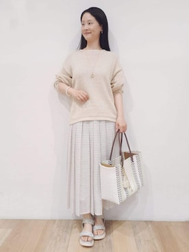 「アイテム（チャーム）」を使った、nicoさん（レディース・158cm）の春コーディネート