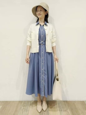 「grove（グローブ）のアイテム（帽子）」を使った、nicoさん（レディース・158cm）の春コーディネート