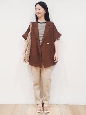 「grove（グローブ）のアイテム」を使った、nicoさん（レディース・158cm）の夏コーディネート