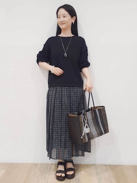 「アイテム（チャーム）」を使った、nicoさん（レディース・158cm）の春コーディネート