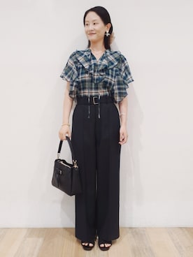 「アイテム（その他ヘアアクセサリー）」を使った、nicoさん（レディース・158cm）の夏コーディネート