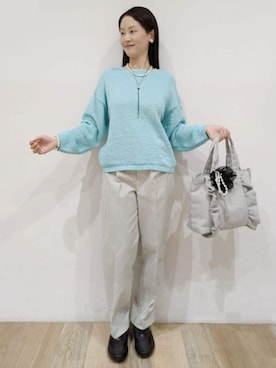 「grove（グローブ）のアイテム（パンツ）」を使った、nicoさん（レディース・158cm）の春コーディネート