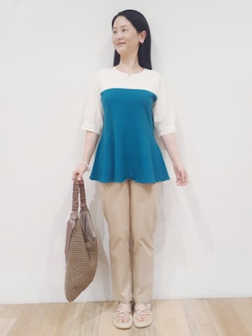 「Sunauna（スーナウーナ）のアイテム」を使った、nicoさん（レディース・158cm）の春コーディネート