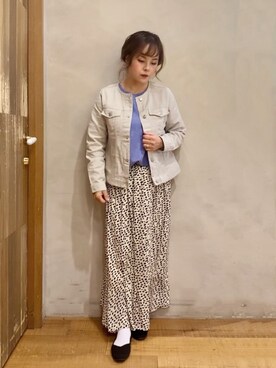 「SHOO・LA・RUE（シューラルー）の◆【高レビュー】洗えてサラサラ スクエアニットパンプス（パンプス、ブラック系）」を使った、まるぷ–さんの春コーディネート