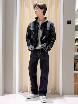「CONVERSE（コンバース）の◆CONVERSE JACK PURCELL(コンバース ジャックパーセル)（スニーカー、グレー系）」を使った、ryogo520さん（メンズ・177cm）の春コーディネート