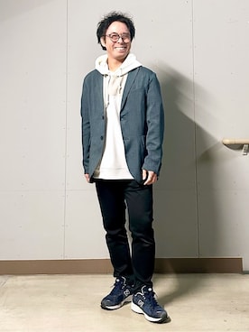 「SOUP（スープ）のアイテム（トップス）」を使った、KENJI Iさん（メンズ・162cm）の春コーディネート