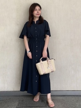 「OPAQUE.CLIP（オペークドットクリップ）のアイテム（サンダル）」を使った、えみさん（レディース・161cm）の夏コーディネート