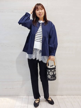 「COCUE（コキュ）のアイテム」を使った、よしみさん（レディース・163cm）の春コーディネート