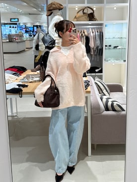 「アイテム（ボストンバッグ）」を使った、はまちゃんさん（レディース・155cm）の秋コーディネート