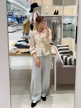 「mystic（ミスティック）のマルチリボンブラウス（シャツ/ブラウス、ホワイト系）」を使った、はまちゃんさん（レディース・155cm）の春コーディネート