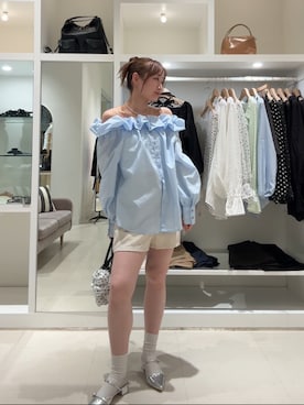 「mystic（ミスティック）のアイテム（シュシュ）」を使った、はまちゃんさん（レディース・155cm）の春コーディネート
