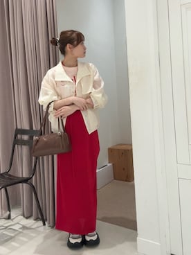 「mystic（ミスティック）のアイテム（ボストンバッグ）」を使った、はまちゃんさん（レディース・155cm）の春コーディネート