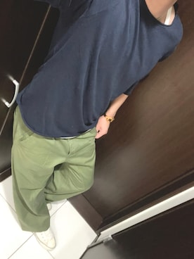 「CABANE de ZUCCa（カバンドズッカ）のアイテム（パンツ）」を使った、Naokyさん（メンズ・178cm）の秋コーディネート