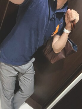 「アイテム（デジタル腕時計、ホワイト系）」を使った、Naokyさん（メンズ・178cm）の秋コーディネート