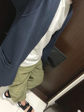 「アイテム（クラッチバッグ）」を使った、Naokyさん（メンズ・178cm）の秋コーディネート