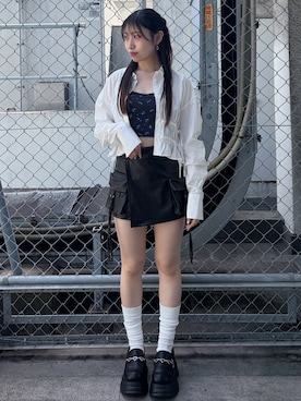 居倉里奈さん（レディース・155cm）の春コーディネート