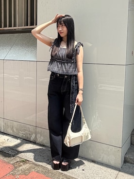 居倉里奈さん(レディース・155cm)の夏コーディネート