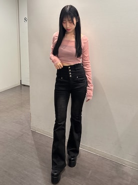 居倉里奈さん（レディース・155cm）の春コーディネート