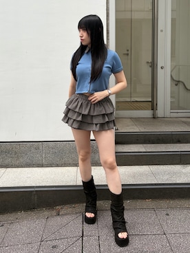 居倉里奈さん（レディース・155cm）の夏コーディネート
